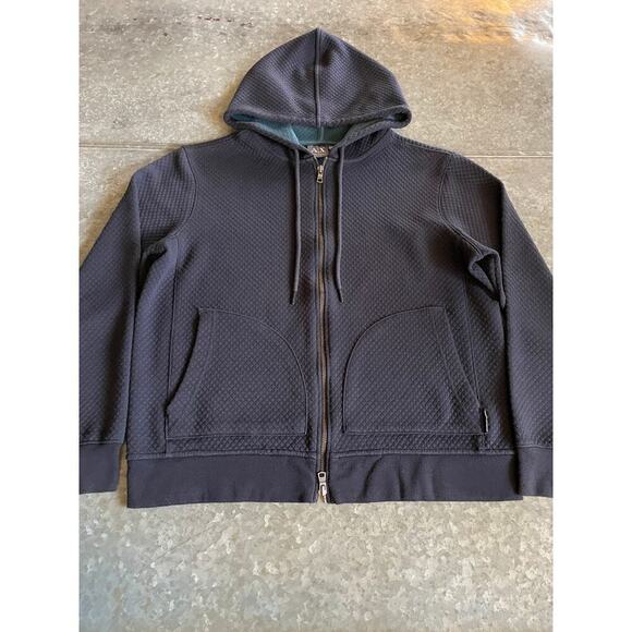 Armani Exchange Quilted Hoodie Sweatshirt Full Zip Large K Fall 2015 Athleisure - Picture 1 of 11